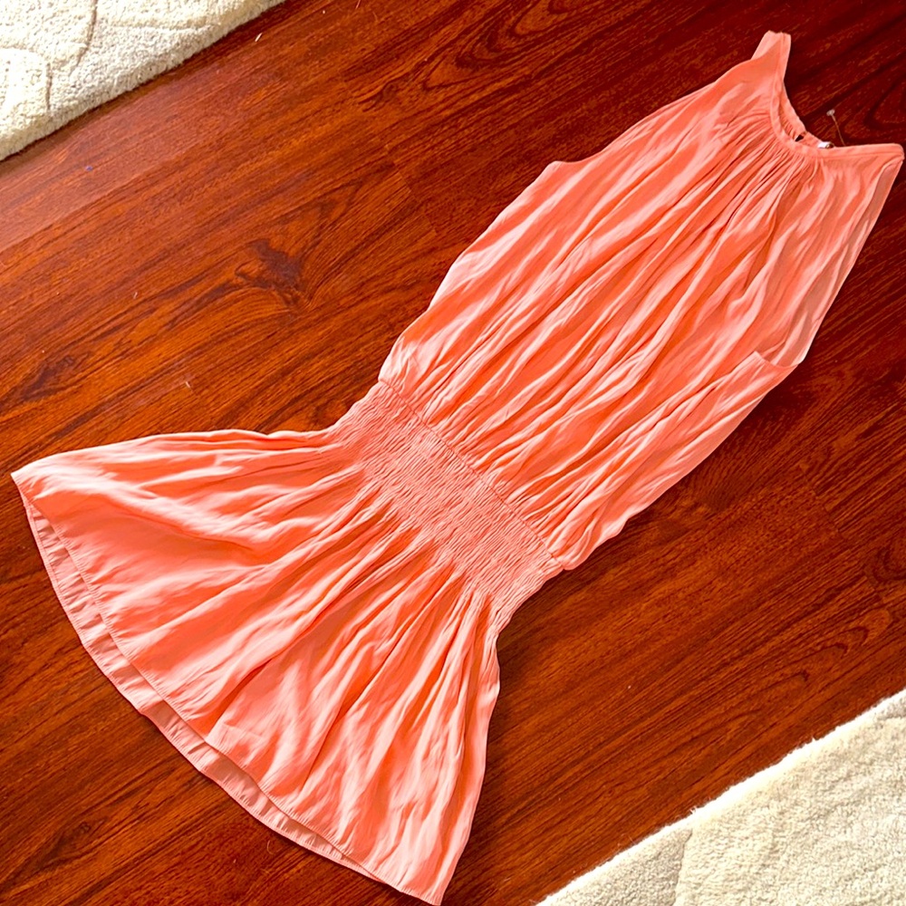 Army Brook New York Elegant Coral Sleeveless Dress with lining size S/M